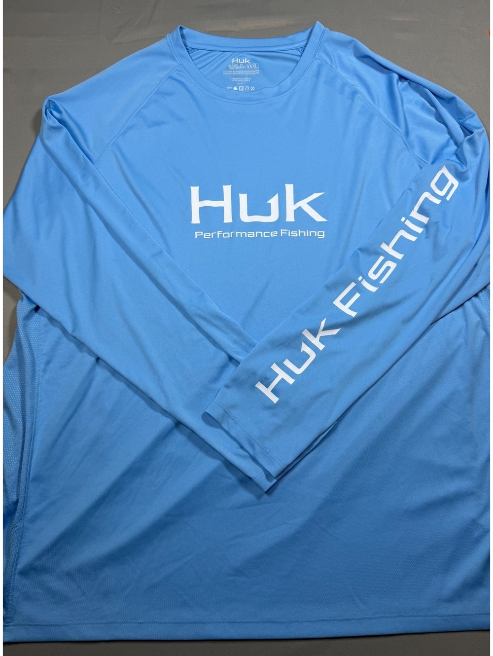 Huk Performance Fishing Blue Long Sleeve Shirt Mens XXXL